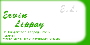 ervin lippay business card